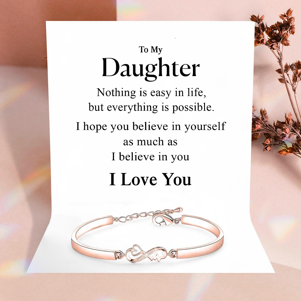 To my Daughter - Forever in my heart Bracelet