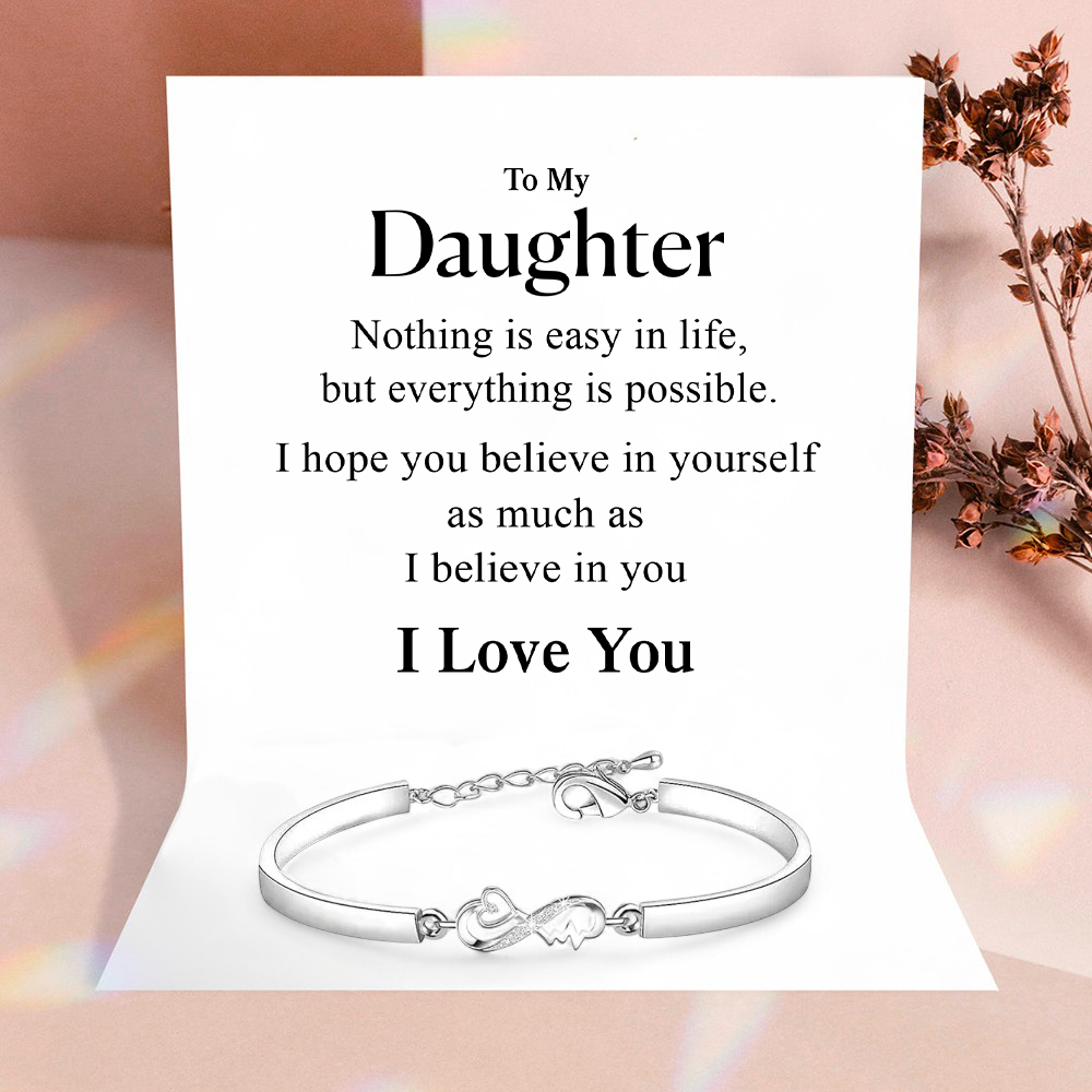 To my Daughter - Forever in my heart Bracelet