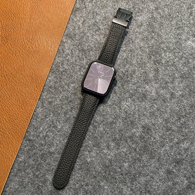 Magnetic Buckle Leather Strap For Apple Watch