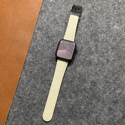 Magnetic Buckle Leather Strap For Apple Watch