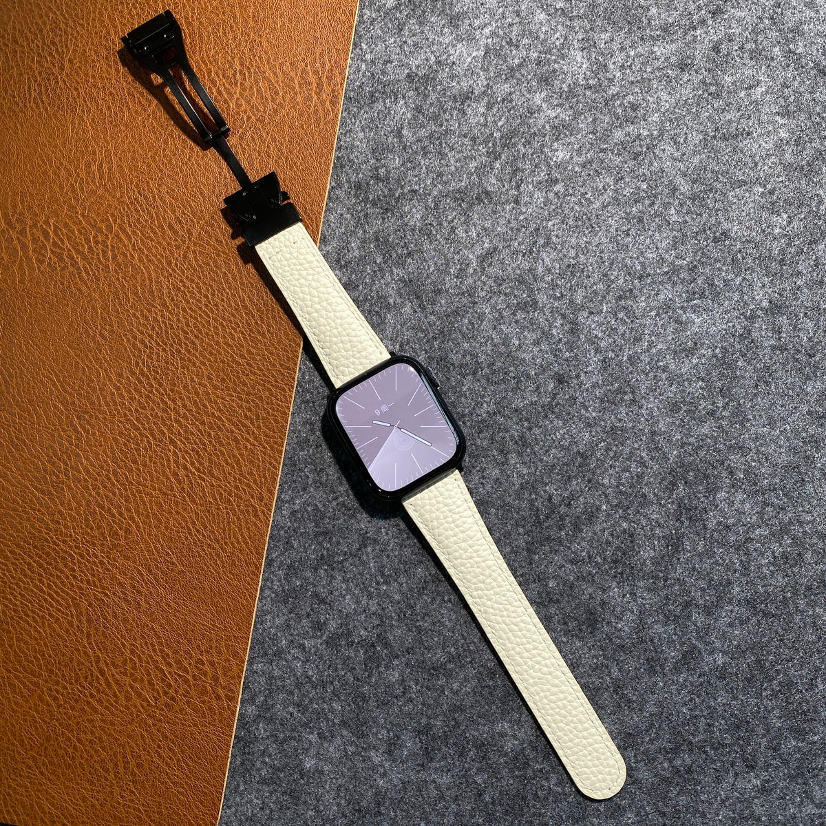 Magnetic Buckle Leather Strap For Apple Watch