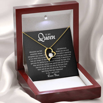 To my Queen – Love Heart Necklace - Gold