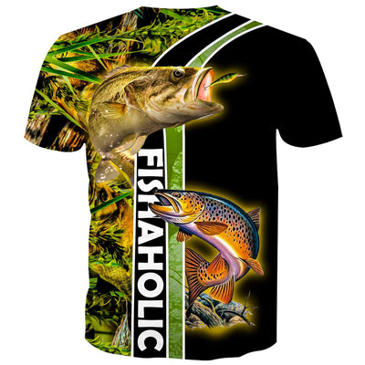 Fishaholic Fishing Lover 3D Unisex T-shirt