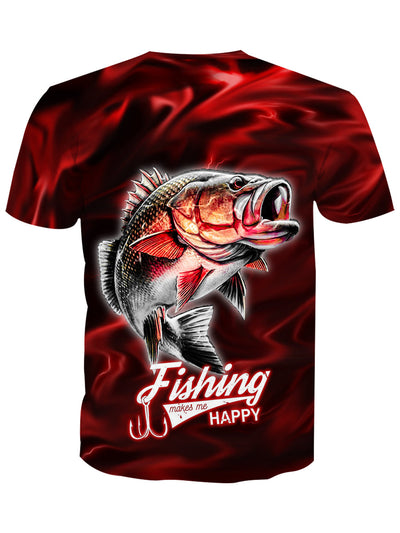 Red Lightning Fisher 3D Unisex T-shirt