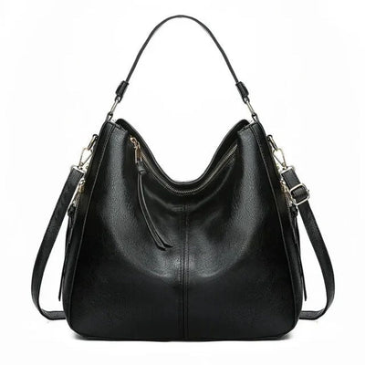 Ersilia Elegant leather bag with large capacity and side pockets