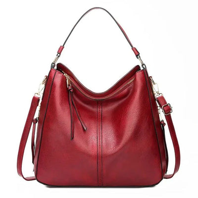 Ersilia Elegant leather bag with large capacity and side pockets