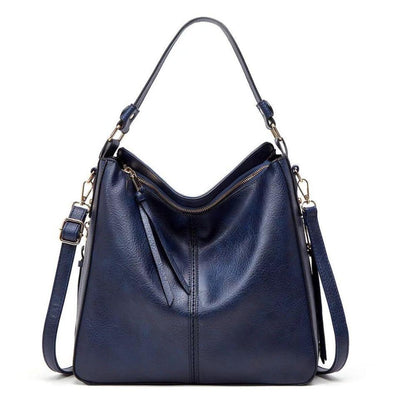 Ersilia Elegant leather bag with large capacity and side pockets