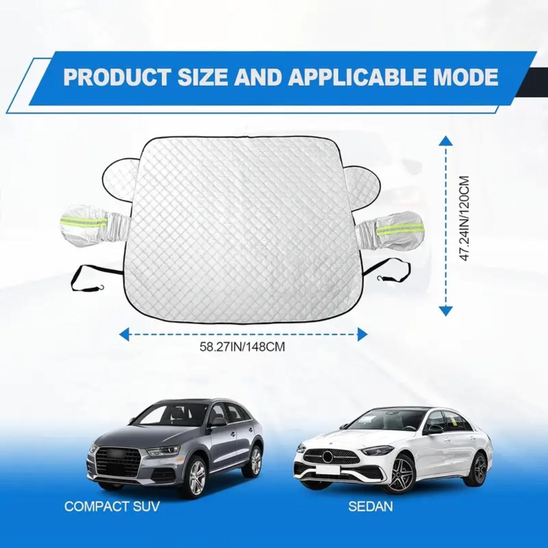 Car Windscreen Snow Cover With Side View Mirror Cover