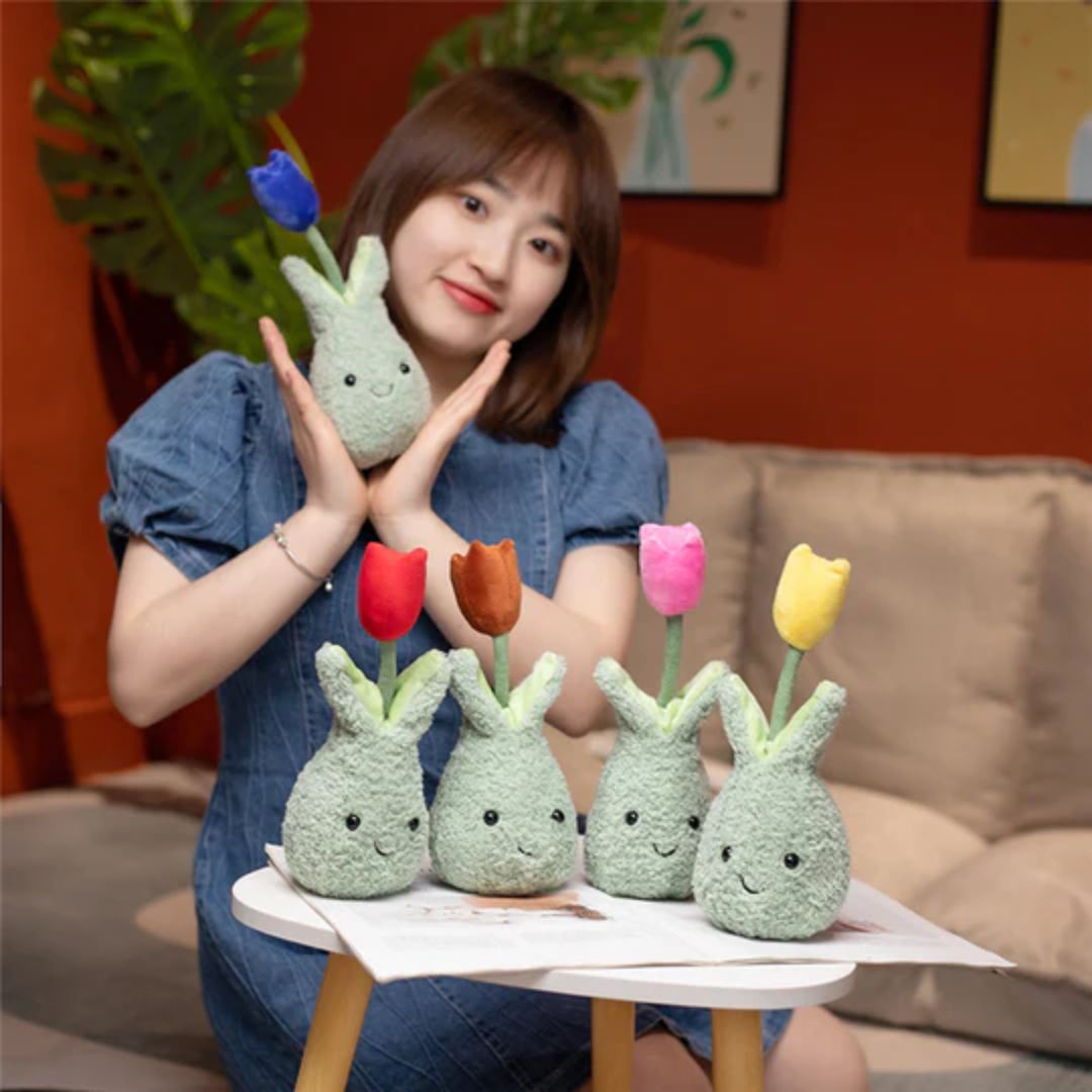 Friendly Cuddly Tulip Flower Pot Plushie Collection