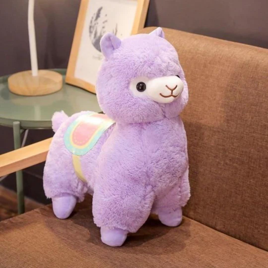 Kawaii Pink Purple White Fluffy Alpaca Plushie Collection