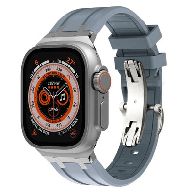 NEW AP Thick Silicone Starps With Titanium Adapter For Apple Watch