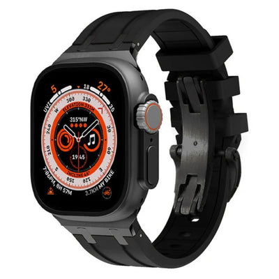 NEW AP Thick Silicone Starps With Titanium Adapter For Apple Watch