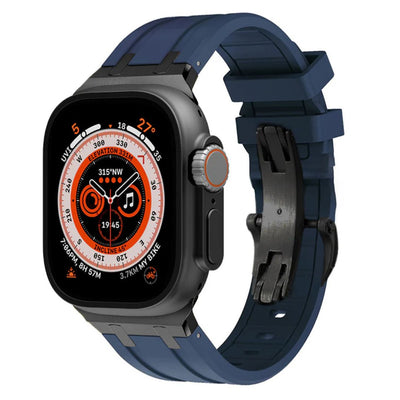 NEW AP Thick Silicone Starps With Titanium Adapter For Apple Watch