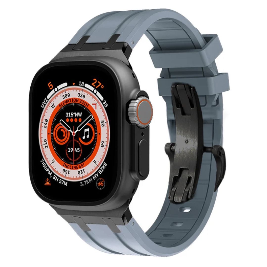 NEW AP Thick Silicone Starps With Titanium Adapter For Apple Watch