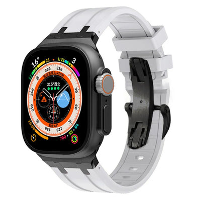 NEW AP Thick Silicone Starps With Titanium Adapter For Apple Watch