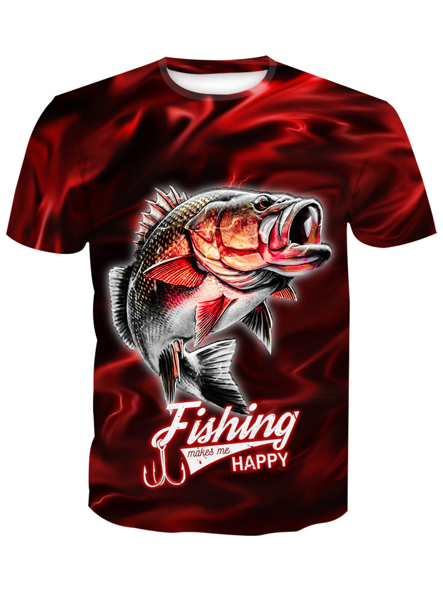 Red Lightning Fisher 3D Unisex T-shirt