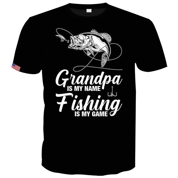 Grandpa Is My Name Fishing Is My Game Unisex T-shirt