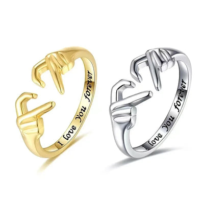 Romantic Heart Hand Adjustable Ring