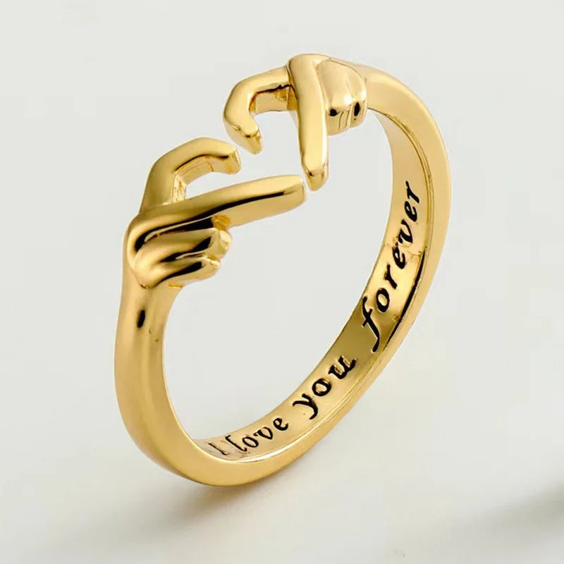 Romantic Heart Hand Adjustable Ring