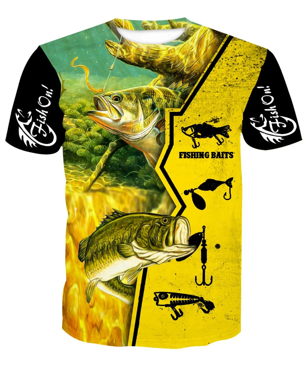 Hungry Bass Fish 3D Unisex T-shirt