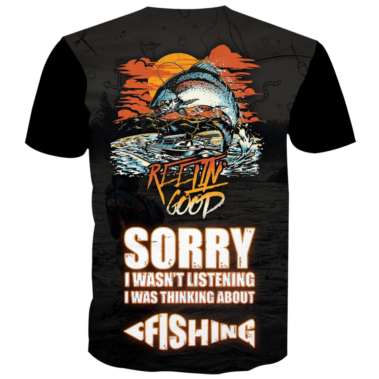 Thinking About Fishing 3D Unisex T-shirt