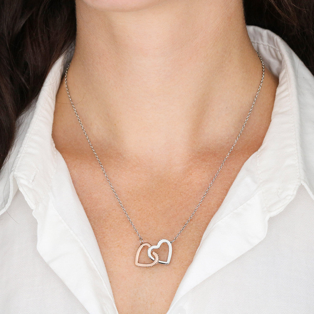 To My Beautiful Granddaughter - Always Keep Me In Your Heart - Interlocking Hearts Necklace