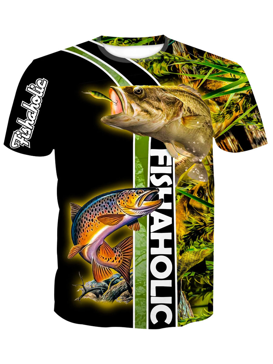 Fishaholic Fishing Lover 3D Unisex T-shirt